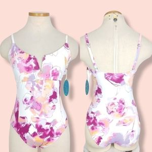 NWT One Piece Swimsuit by Mynah In Floral Print Size Small